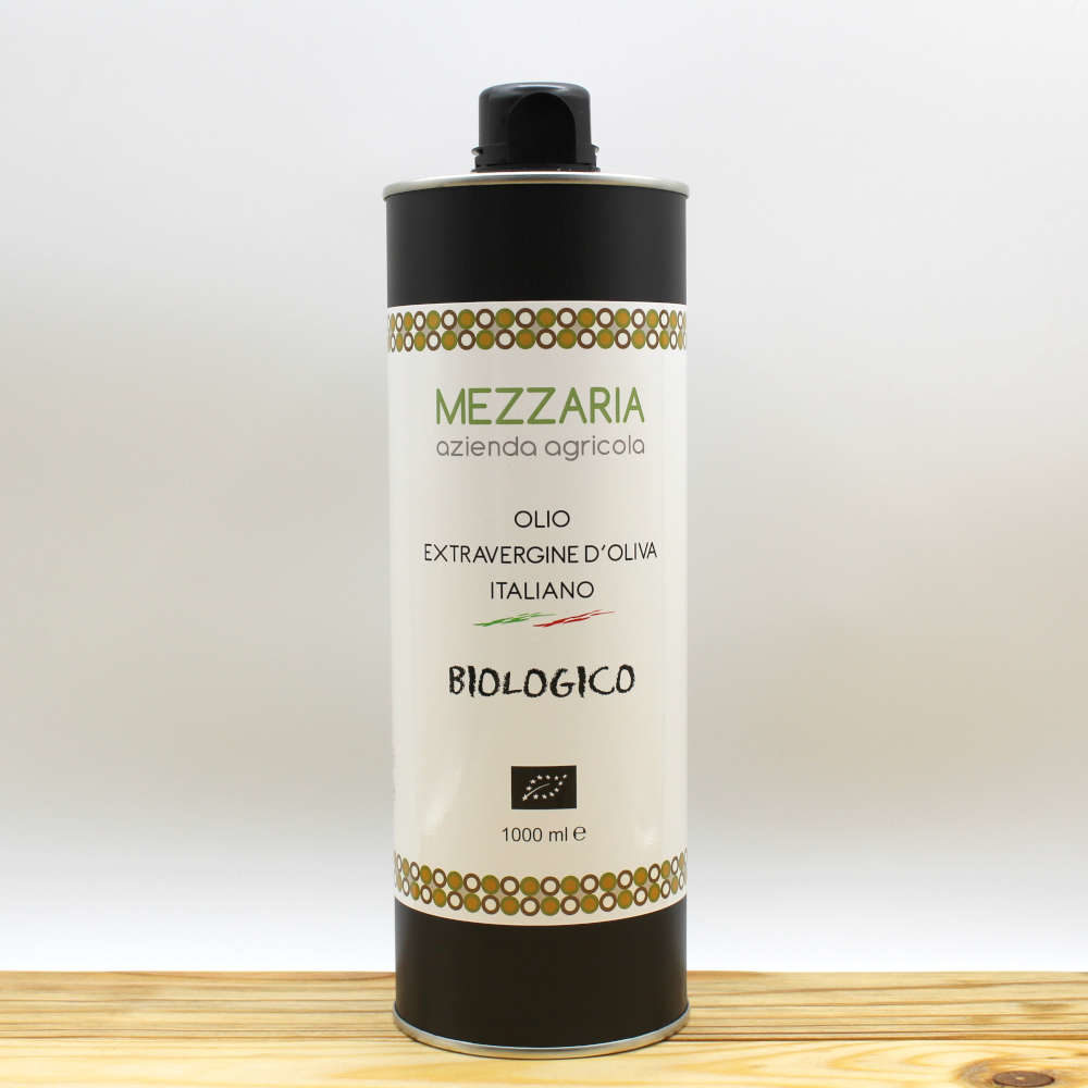 Olio Extravergine d'Oliva Biologico 1 L - Blend - Mezzaria - Fasano - Puglia